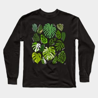 Monstera Species Houseplant Plant Lover Albo Thai Con Dubia Long Sleeve T-Shirt